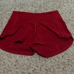 RARE LULULEMON SHORTS IN TIGER RED